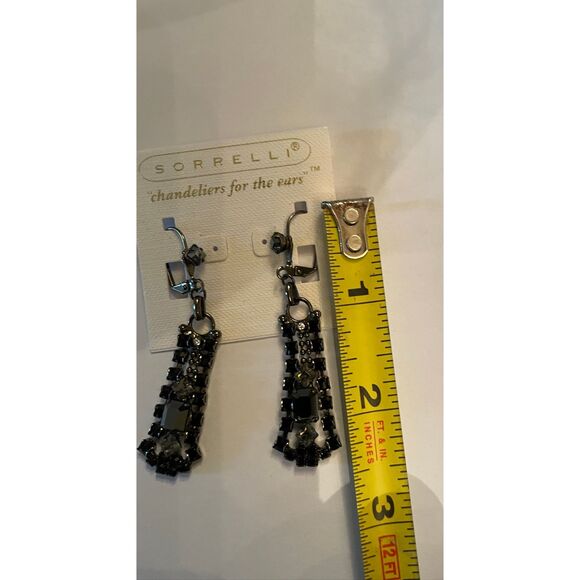 Sorrelli Black Crystal Chandelier Drop Earrings – Original Card Antique Look - Picture 5 of 6
